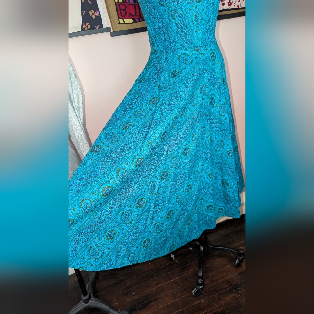 Nodee's Elegant Blue Patterned Dress - image 2